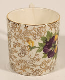 Vintage James Kent Ltd Longton 5022 Purple and Yellow Pansies Espresso Demitasse Cup and Saucer Set Made in England