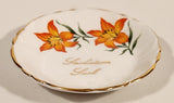 Vintage Royal Windsor Bone China Floral Emblem of Saskatchewan Prairie Lily Flower Saskatoon, Sask. 3 1/2" Trinket Dish Plate