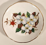 Vintage Royal Grafton Fine Bone China Dogwood Flower 3 7/8" Trinket Dish Plate