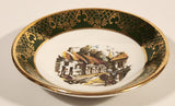 Vintage Weatherby Hanley England Royal Falcon Ware Green and Gold Trimmed 4" Trinket Dish Plate