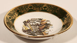 Vintage Weatherby Hanley England Royal Falcon Ware Green and Gold Trimmed 4" Trinket Dish Plate