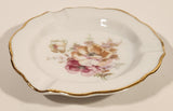 Vintage Gerold Porzellan Pink Wild Rose Flowers Gold Trimmed 5" Ash Tray Made in West Germany