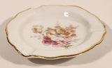 Vintage Gerold Porzellan Pink Wild Rose Flowers Gold Trimmed 5" Ash Tray Made in West Germany