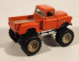 Kinsmart 1955 Chevy Stepside Pick-Up (Off-Road) Pull Back Orange Die Cast Toy Car Vehicle with Opening Doors