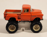 Kinsmart 1955 Chevy Stepside Pick-Up (Off-Road) Pull Back Orange Die Cast Toy Car Vehicle with Opening Doors