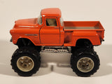 Kinsmart 1955 Chevy Stepside Pick-Up (Off-Road) Pull Back Orange Die Cast Toy Car Vehicle with Opening Doors