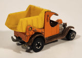 1980 Hot Wheels Dumpin' A Dump Truck Orange Die Cast Toy Car Vehicle