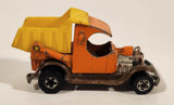 1980 Hot Wheels Dumpin' A Dump Truck Orange Die Cast Toy Car Vehicle