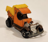 1980 Hot Wheels Dumpin' A Dump Truck Orange Die Cast Toy Car Vehicle