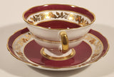 Vintage Grosvenor Red White Ornate Gold Leaf and Berry Garland Pattern Tea Cup & Saucer Set