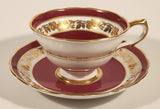 Vintage Grosvenor Red White Ornate Gold Leaf and Berry Garland Pattern Tea Cup & Saucer Set