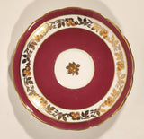 Vintage Grosvenor Red White Ornate Gold Leaf and Berry Garland Pattern Tea Cup & Saucer Set