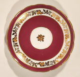 Vintage Grosvenor Red White Ornate Gold Leaf and Berry Garland Pattern Tea Cup & Saucer Set