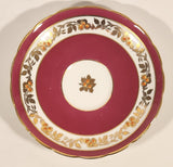 Vintage Grosvenor Red White Ornate Gold Leaf and Berry Garland Pattern Tea Cup & Saucer Set