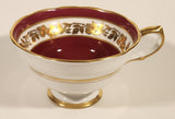 Vintage Grosvenor Red White Ornate Gold Leaf and Berry Garland Pattern Tea Cup & Saucer Set