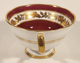 Vintage Grosvenor Red White Ornate Gold Leaf and Berry Garland Pattern Tea Cup & Saucer Set