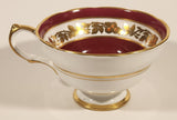Vintage Grosvenor Red White Ornate Gold Leaf and Berry Garland Pattern Tea Cup & Saucer Set