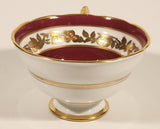 Vintage Grosvenor Red White Ornate Gold Leaf and Berry Garland Pattern Tea Cup & Saucer Set