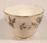 Rare Color Vintage Aynsley Bone China England Pink and Blue Morning Glories Flowers Light Pink Gold Trim Tea Cup & Saucer Set