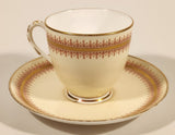 Vintage Royal Worcester Red and Gold Ornate Pattern Demitasse Tea Cup & Saucer Set