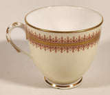Vintage Royal Worcester Red and Gold Ornate Pattern Demitasse Tea Cup & Saucer Set