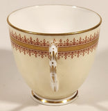 Vintage Royal Worcester Red and Gold Ornate Pattern Demitasse Tea Cup & Saucer Set