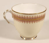 Vintage Royal Worcester Red and Gold Ornate Pattern Demitasse Tea Cup & Saucer Set