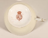 Vintage Royal Worcester Red and Gold Ornate Pattern Demitasse Tea Cup & Saucer Set
