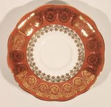 Vintage Royal Standard Fine Bone China England Red Pink and White Ornate Gold Pattern Tea Cup & Saucer Set