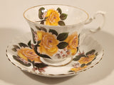 Vintage Royal Albert Bone China England Yellow Rose Flowers Tea Cup & Saucer Set