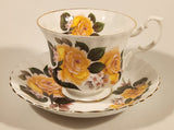 Vintage Royal Albert Bone China England Yellow Rose Flowers Tea Cup & Saucer Set