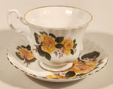Vintage Royal Albert Bone China England Yellow Rose Flowers Tea Cup & Saucer Set