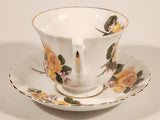 Vintage Royal Albert Bone China England Yellow Rose Flowers Tea Cup & Saucer Set