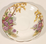 Vintage Royal Albert Bone China England Wild Geranium Purple and Pink Rose Flowers Tea Cup & Saucer Set