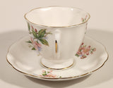 Vintage Royal Albert Bone China England Evesham Pink Flowers Tea Cup & Saucer Set