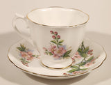 Vintage Royal Albert Bone China England Evesham Pink Flowers Tea Cup & Saucer Set