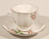 Vintage Royal Albert Bone China England Evesham Pink Flowers Tea Cup & Saucer Set