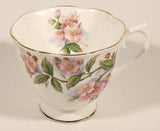 Vintage Royal Albert Bone China England Evesham Pink Flowers Tea Cup & Saucer Set