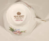Vintage Royal Albert Bone China England Evesham Pink Flowers Tea Cup & Saucer Set