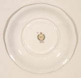 Vintage Queen Anne Fine Bone China England Pink and Blue Flowers Light Yellow Ornate Gold Trim Tea Cup & Saucer Set