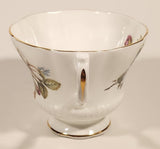 Vintage Royal Albert Bone China England Red Rose Buds with Light Blue and White Flowers Tea Cup & Saucer Set