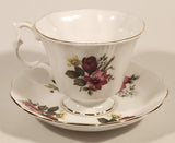 Vintage Royal Albert Bone China England Red and Pink Rose Flowers Tea Cup & Saucer Set