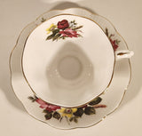 Vintage Royal Albert Bone China England Red and Pink Rose Flowers Tea Cup & Saucer Set