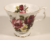 Vintage Royal Albert Bone China England Red and Pink Rose Flowers Tea Cup & Saucer Set