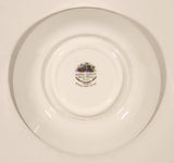 Vintage 1970s Royal Albert Flower of the Month Series February Violet Purple Flowers Bone China Tea Cup & Saucer Set