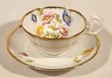 Vintage Royal Albert Crown China Anemone Pink Yellow Blue Flowers Tea Cup & Saucer Set Made in England