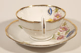 Vintage Royal Albert Crown China Anemone Pink Yellow Blue Flowers Tea Cup & Saucer Set Made in England