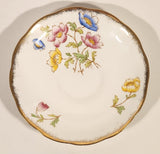 Vintage Royal Albert Crown China Anemone Pink Yellow Blue Flowers Tea Cup & Saucer Set Made in England