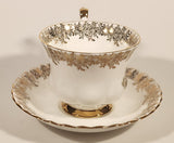 Vintage Royal Albert Bone China England Grandmother Ornate Gold Pattern Tea Cup & Saucer Set