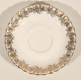 Vintage Royal Albert Bone China England Grandmother Ornate Gold Pattern Tea Cup & Saucer Set